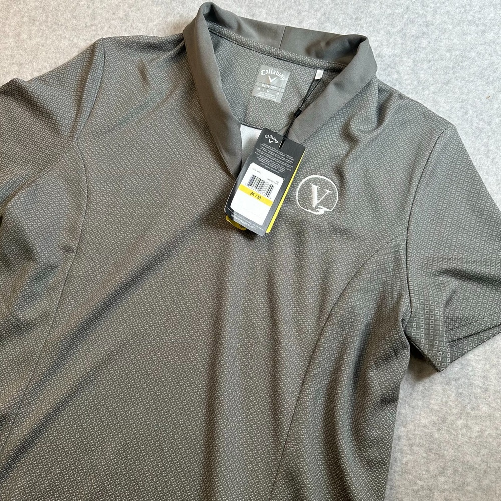 Callaway Youth Golf Polo Shirt Medium Smoked Pearl Opti-Dri UPF 50 New CGW744SU